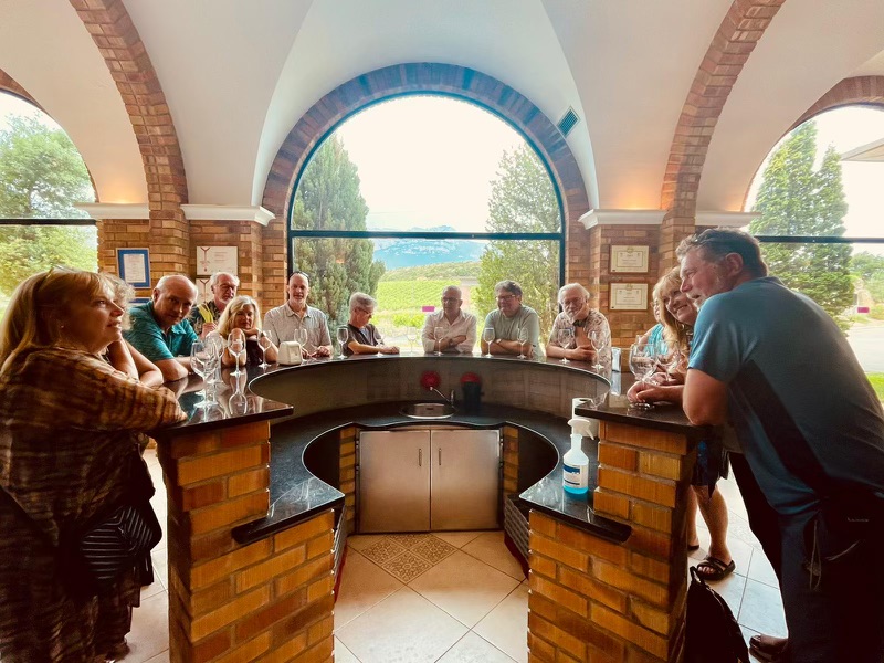 Cellar visit with wine lovers
