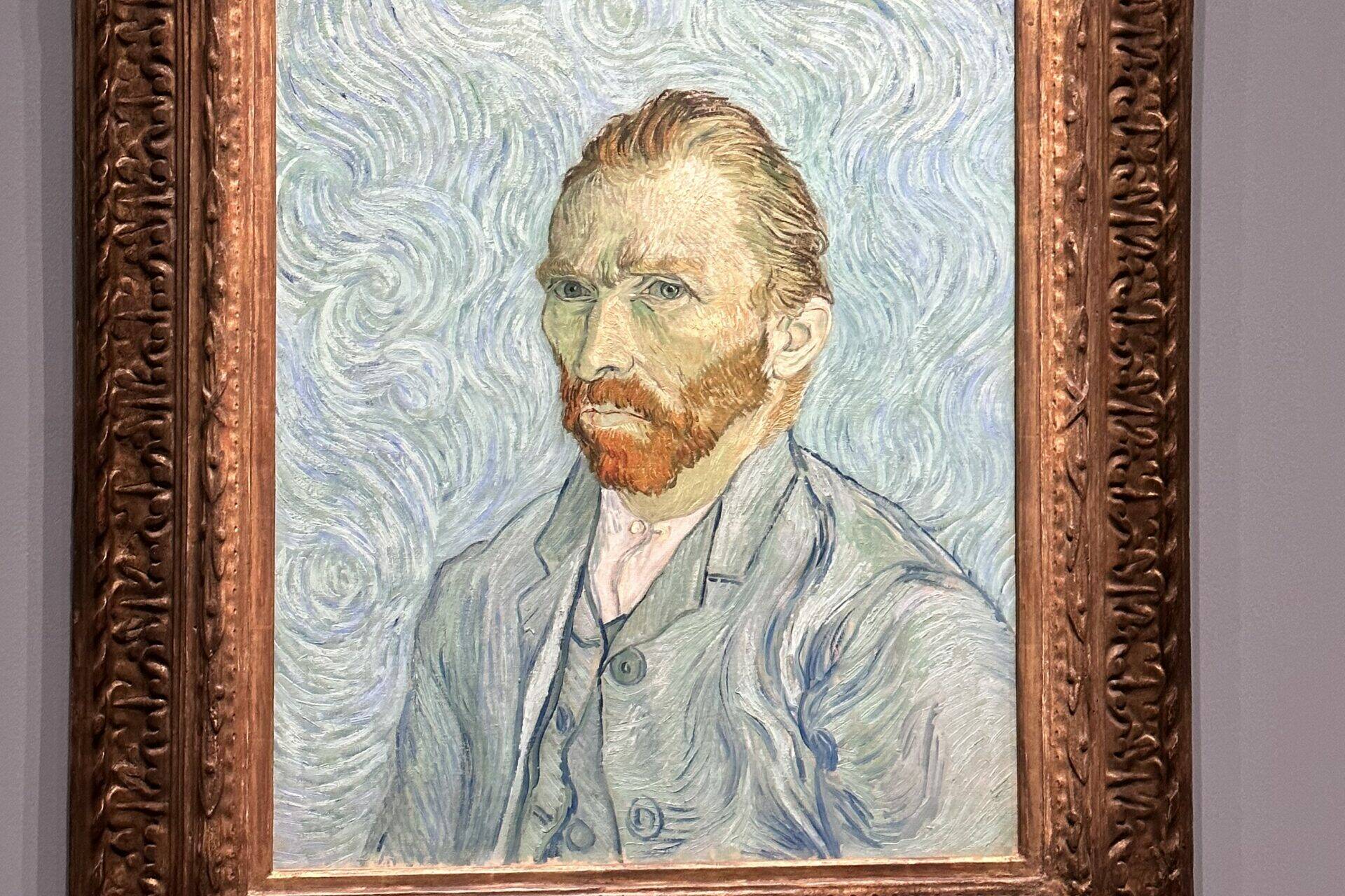 Vincent Van Gogh sel-portrait painting at the Musée d’Orsay in Paris